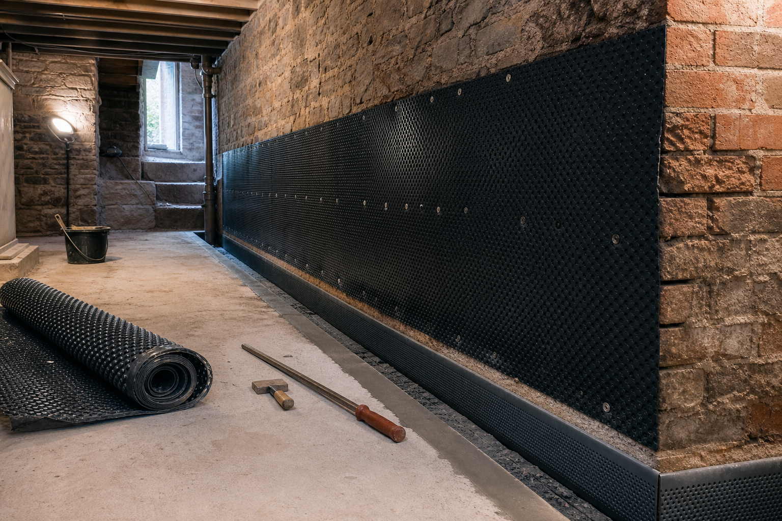 Basement waterproofing service visual