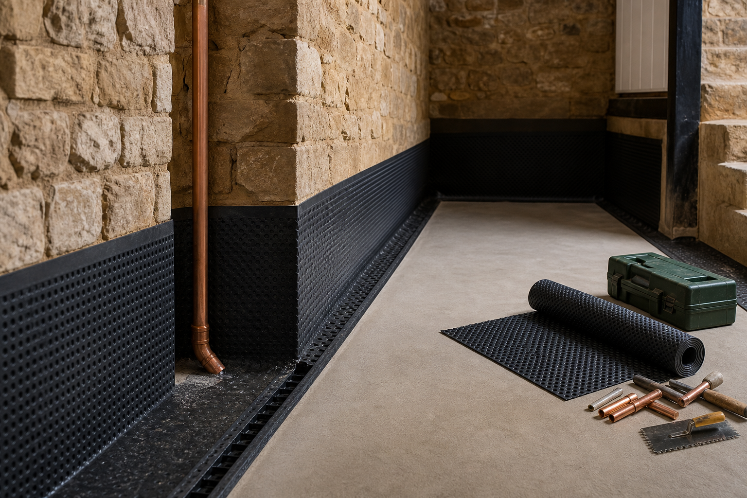 Basement waterproofing